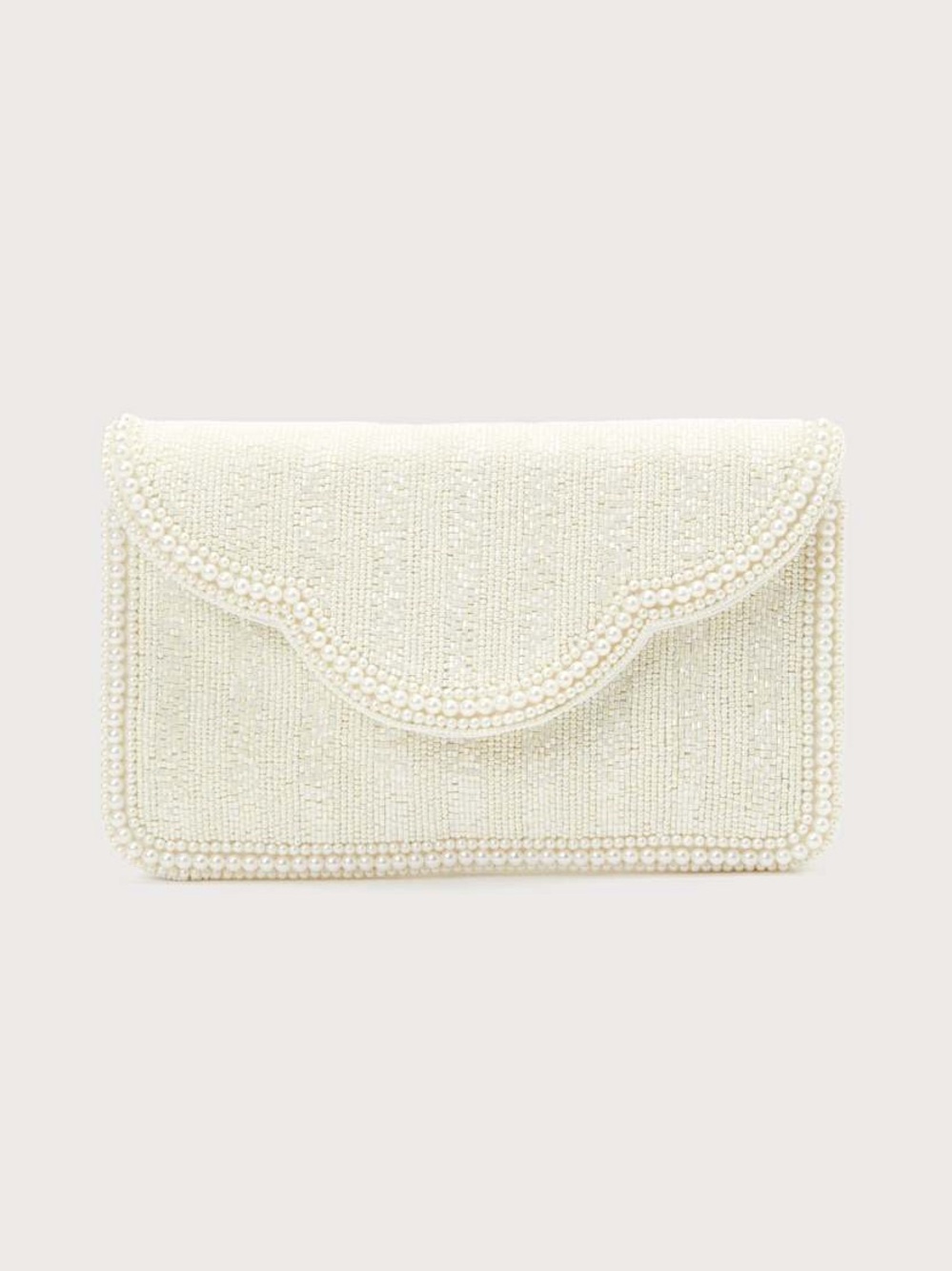 Lulus | Immaculate Radiance White Pearl Beaded Clutch